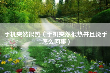 手机突然很热(手机突然很热并且烫手怎么回事)